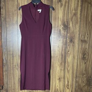 BCBGeneration Sleeveless Burgundy Midi Dress size 8